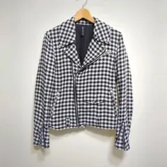 ★日本製 glamb チェック ダブル ライダースジャケットのサムネイル