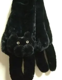 黒猫 エコ ファー ボア マフラー　猫マフラー