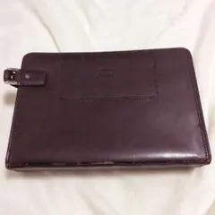 LANVIN レザー　クラッチバッグ　ブラウン　ランバン