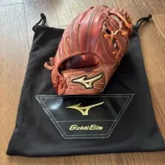 美品✨️袋付き ミズノ グローバルエリート軟式 外野手用グローブ