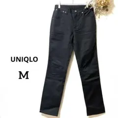 ユニクロ ストレッチ スリムストレートパンツ ブラック Mサイズ