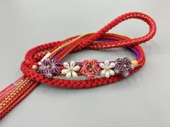 帯締め　赤　振袖用　成人式