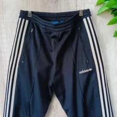 アディダストレフォイル刺繍ロゴ トラックパンツ ネイビー XL