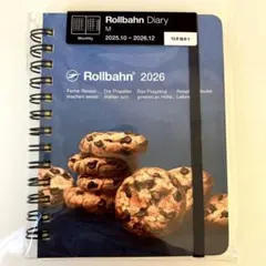 ロルバーンダイアリー2026 アメリカンスイーツ　Mサイズ　Dクッキー 青