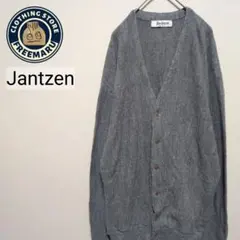【90s】ジャンセン　ニットカーディガン　USA製　 長袖　無地　グレー　Lのサムネイル