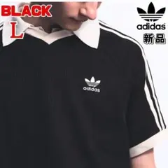 セール！　adidas　L ワッフルポロ　黒　ポロシャツ　アディダス　韓国　XLのサムネイル