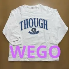 ウイゴー　WEGO ロングスリーブTシャツ　長袖Tシャツ　白￼　S