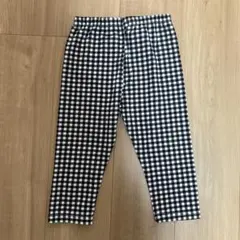 黒白チェック柄ストレートレッグパンツ　120