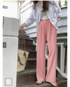 GRLセンタープレスストレートパンツ