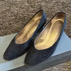 BALLY☆バリー ヴィンテージ・スエードパンプス ブラック 2Eのサムネイル