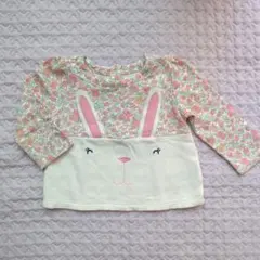baby GAP 花柄ウサギカットソー 12-18ヶ月