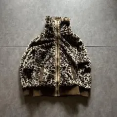 archive grunge fur leopard jacket y2k