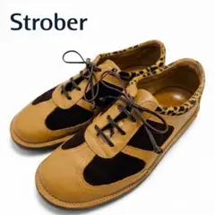 strober レザースニーカー レオパード柄 コンフォートシューズ 23.5のサムネイル