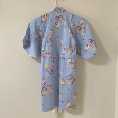 浴衣　女の子　90 ブルー　うさぎ