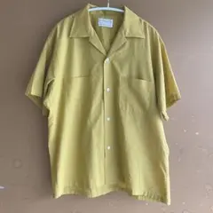 希少70sマスタードヴィンテージ オープンカラーシャツ