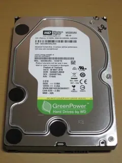回数8146回・時間10346時間 WD WD20EURX 2TB