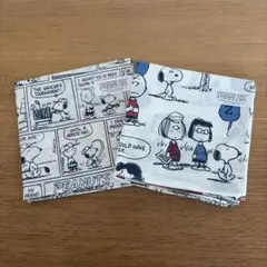 ★新品未使用★スヌーピー　総柄　大判バンダナハンカチ　2点セット
