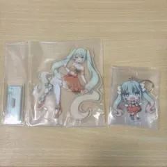 フリューくじ E賞 F賞 初音ミク アクリルスタンドとキーホルダー セット