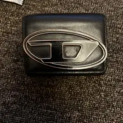 DIESEL 黒 レザー 三つ折り財布