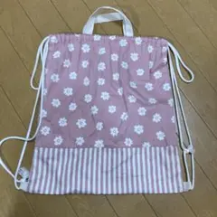 花柄　ストライプ　体操服袋