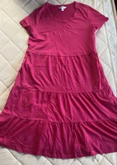 TIME and TRUE ピンク 半袖ドレス