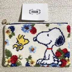 新品 フェイラー スヌーピー ピーチ 舟形ポーチ - メルカリ