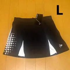 【新品】ダンロップ スコート　L　ブラック　レディース　黒　テニスウエアのサムネイル