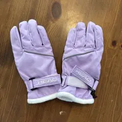 HEAD スキーグローブ 薄紫 フリース裏地付き　17cm