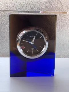 カレンピーコック SUNFORM 佐々木クリスタル ガラス置き時計 （641