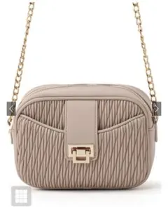 GRLグレイル　チェーンプリーツショルダーバッグ[tr153] ピンク