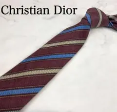 【極美品】クリスチャンディオール Dior ネクタイ レジメンタル 高級シルク
