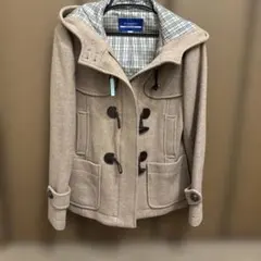 バーバリー ブルーレーベルフード付きダッフルコート ショート丈