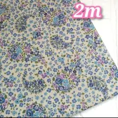 sale ✿2m現品限り₊あふれるお花とペイズリー柄❁シーチング生地