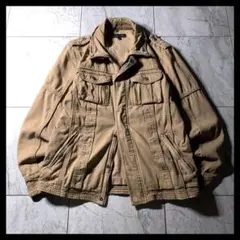 00s archive ギミック ダブルジップ 短丈ミリタリージャケット Y2K