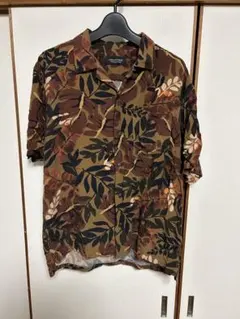 ナノユニバース 柄シャツ Lサイズ