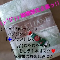 期間限定３点セット L'OCCITANE 綿100 バスタオル ミニハンド×２