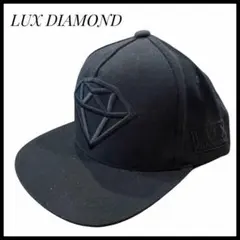 LUX DIAMOND キャップ 黒 スナップバック ダイヤロゴ　帽子　男女兼用
