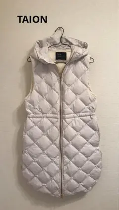 TAION キルティング　ロングベスト　ジレ