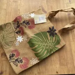ハワイアン花柄トートバッグ