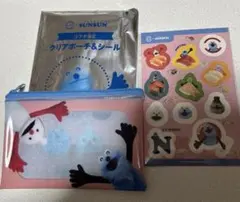 スンスン スシロー コラボ クリアポーチ＆シール