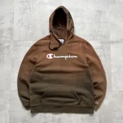 一点物Boro　鬼フェード　ボロ　パーカー　褪色　枯れ草色　カーキ　ロゴ　L