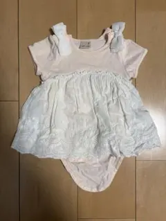 【プティマイン】フリル付きロンパース 70cm