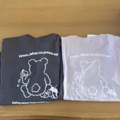 ピンクラテ　今季発泡クリームくまちゃんロンT2枚セット160