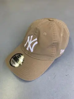 ニューエラ　 キャップ　 ロゴ　 ベージュ 刺繍 ヤンキース ニューヨーク