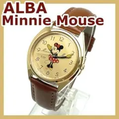 稼働品 SEIKO ALBA ディズニー ミニーマウス 腕時計