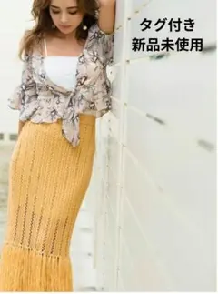 タグ付き新品未使用　eimy istoire フロントリボンカーディガン