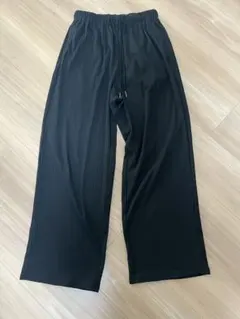 GU ブラック リブプルオンパンツSサイズ