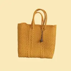 【美品】OJO DE MEX/オホデメックス CubeTote イエロー