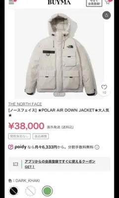 [ノースフェイス] polar air down ダウンジャケット韓国限定