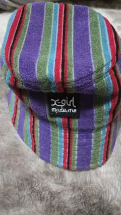 x-girl ストライプ バケットハット